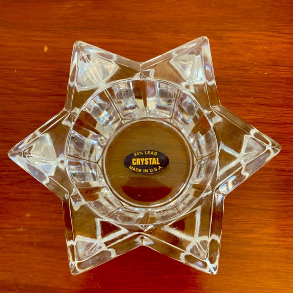 24% Lead Crystal Candle Holder - Picture 2 of 2